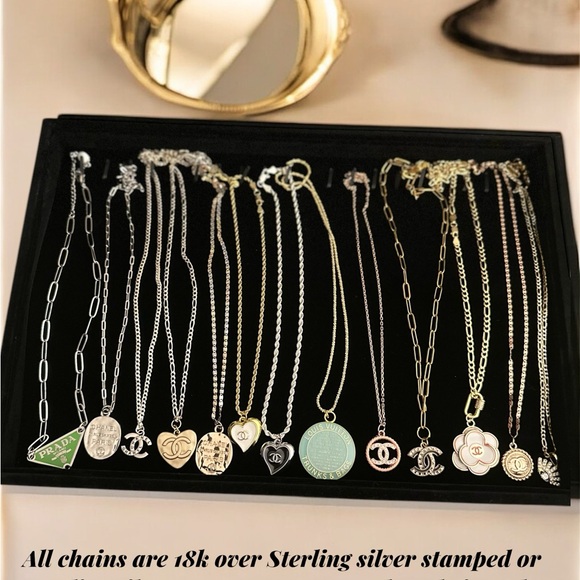 Jewelry - Pendant necklaces & bracelets 18k gold and sterling silver chains